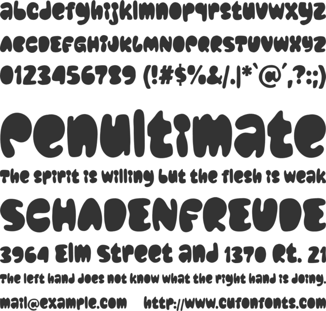 Funky Things font preview