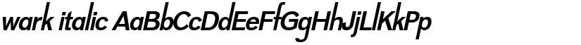 wark italic font