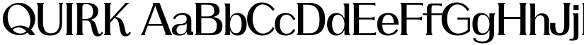 QUIRK font