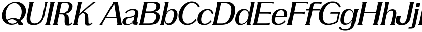 QUIRK font