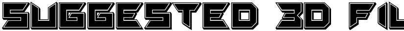 Suggested 3D Filled Regular font