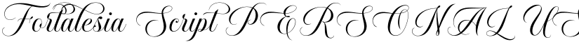 Fortalesia Script PERSONAL USE font