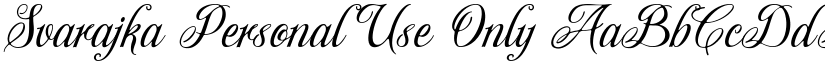 Svarajka Personal Use Only font