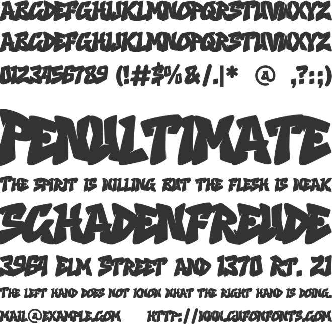 Guner Graffiti font preview