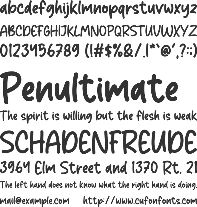 Vanilla Pancake font preview