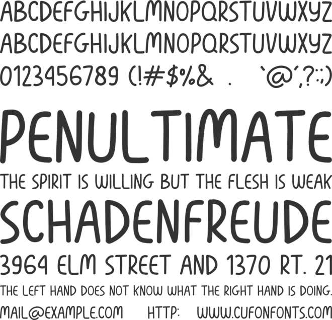 File Skool font preview