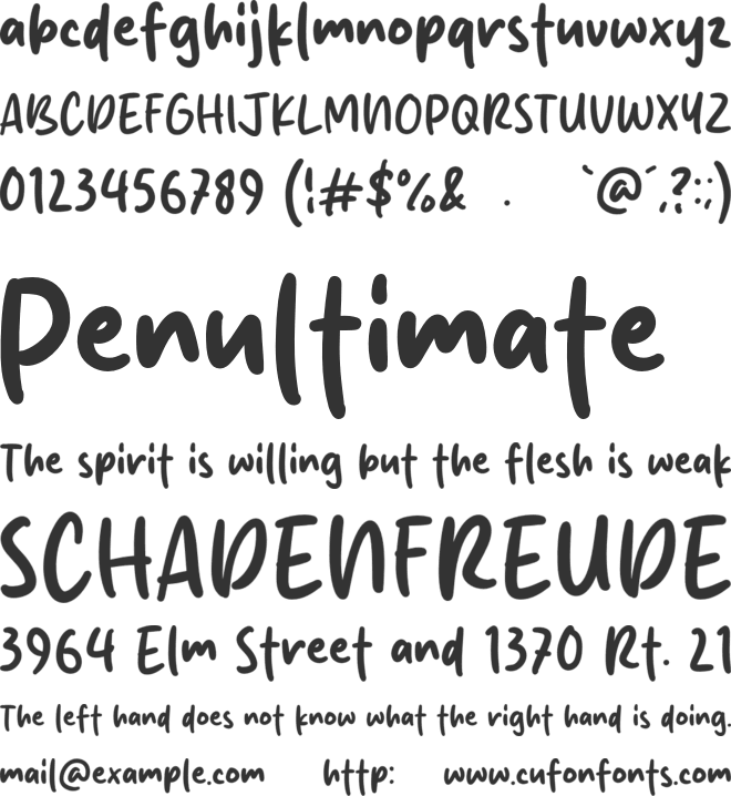 Smile City font preview