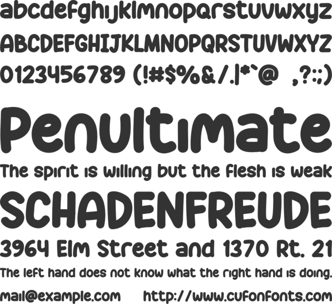 Kids Bus font preview