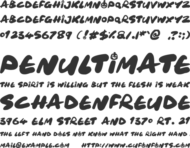 Halloween Time font preview