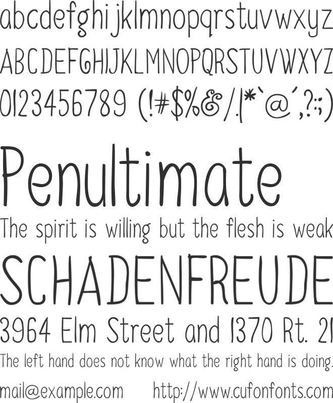 Neythal font preview