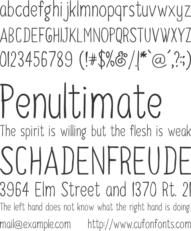 Neythal font preview