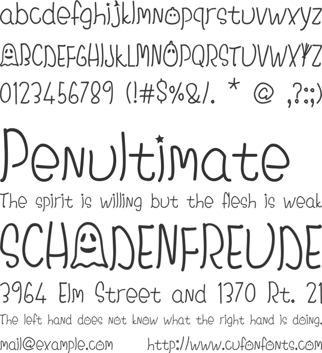 SDBoo font preview