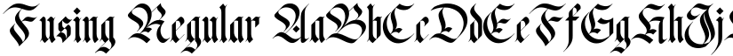 Fusing Regular font