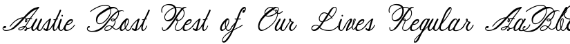 Austie Bost Rest of Our Lives Regular font