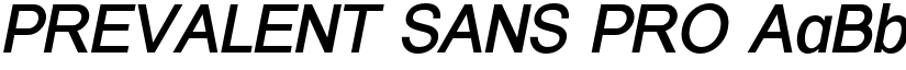 PREVALENT SANS PRO font