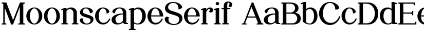 MoonscapeSerif font