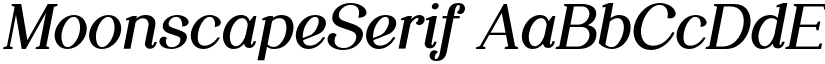 MoonscapeSerif font