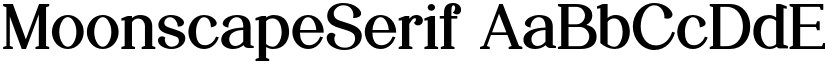MoonscapeSerif font