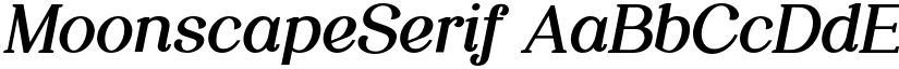 MoonscapeSerif font