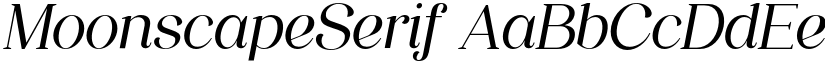 MoonscapeSerif font