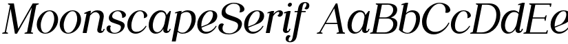 MoonscapeSerif font