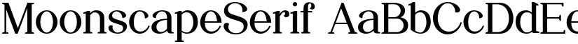 MoonscapeSerif font