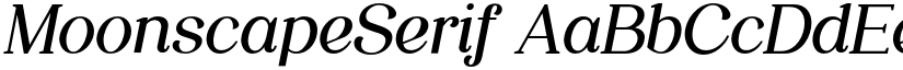 MoonscapeSerif font