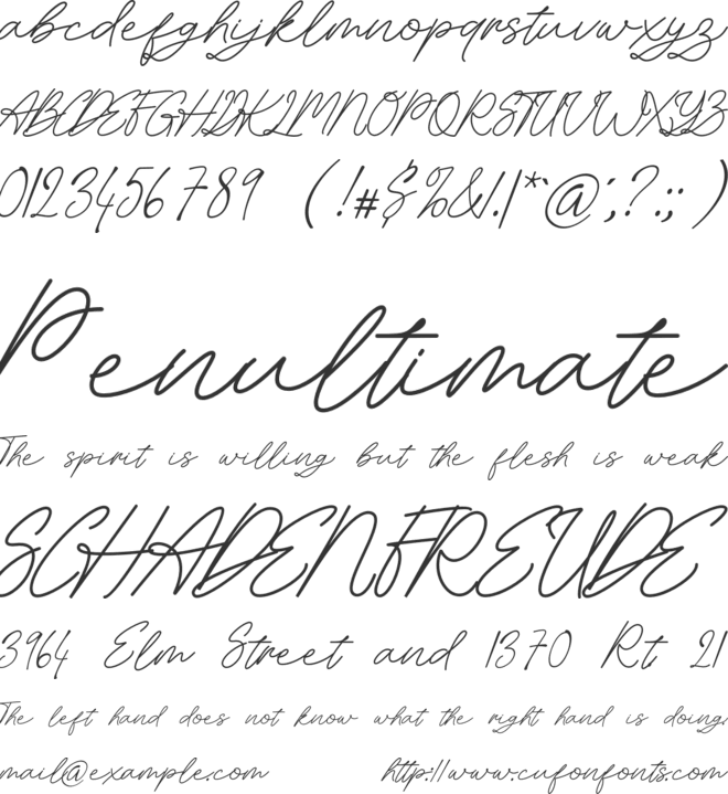 RichmondWoodhaven font preview