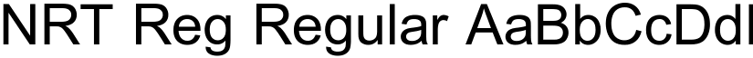 NRT Reg Regular font