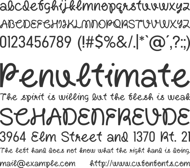 amarina font preview