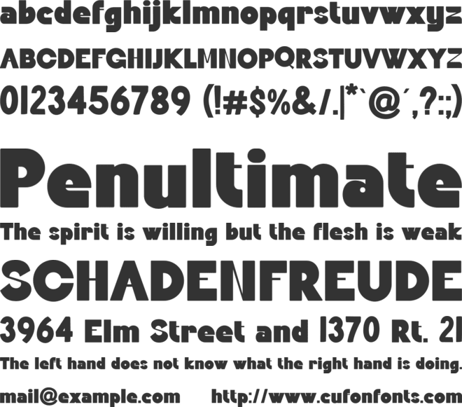 RETRO BOUNCE font preview