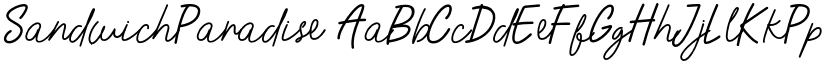 SandwichParadise font