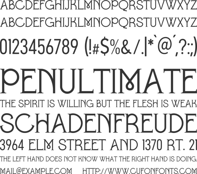KensingtonPalace font preview