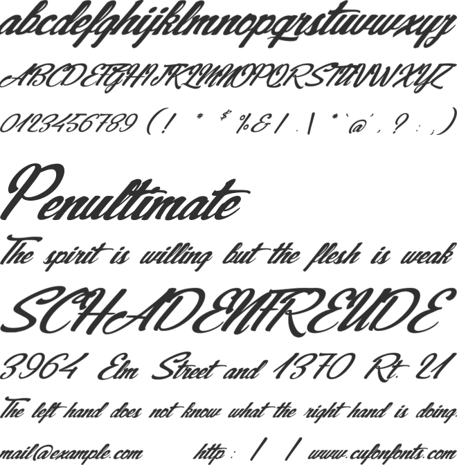 Jeans & Fashions font preview