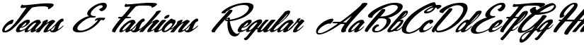 Jeans & Fashions Regular font
