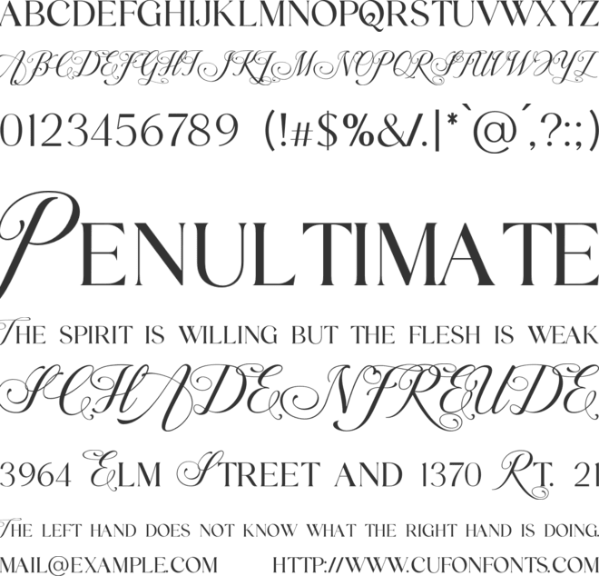 RosaneMaison font preview