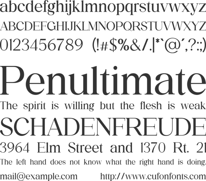 TheRegalique font preview