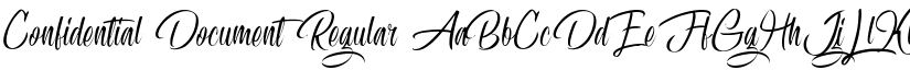Confidential Document Regular font