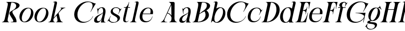 Rook Castle font
