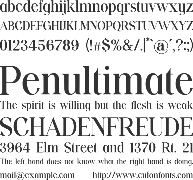 VexfordQuantumSerif font preview
