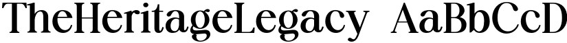 TheHeritageLegacy font
