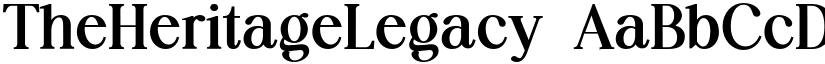 TheHeritageLegacy font