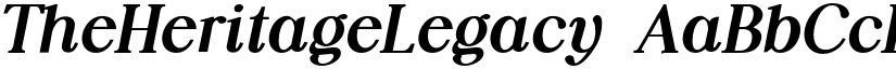 TheHeritageLegacy font