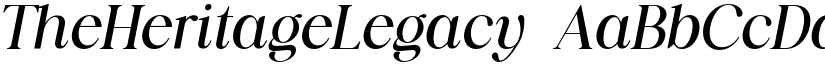 TheHeritageLegacy font