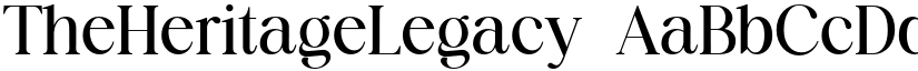 TheHeritageLegacy font