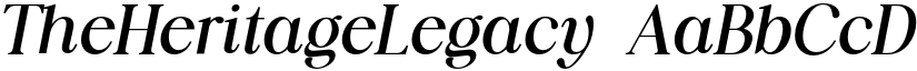 TheHeritageLegacy font