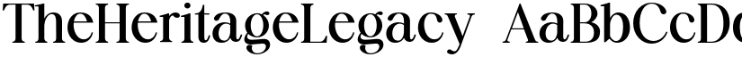 TheHeritageLegacy font