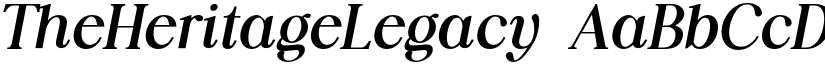 TheHeritageLegacy font