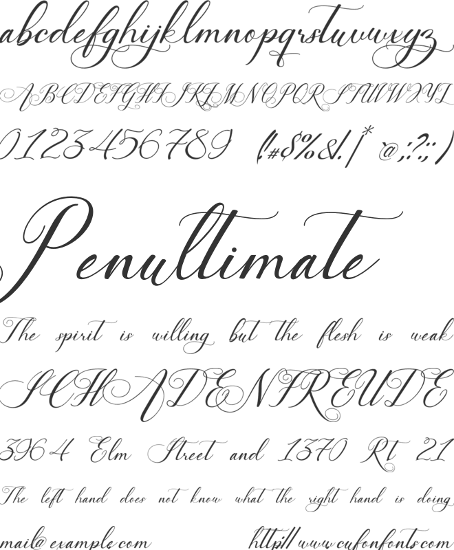 SymphonyRomance font preview