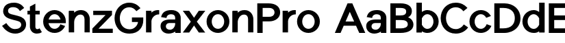 StenzGraxonPro font